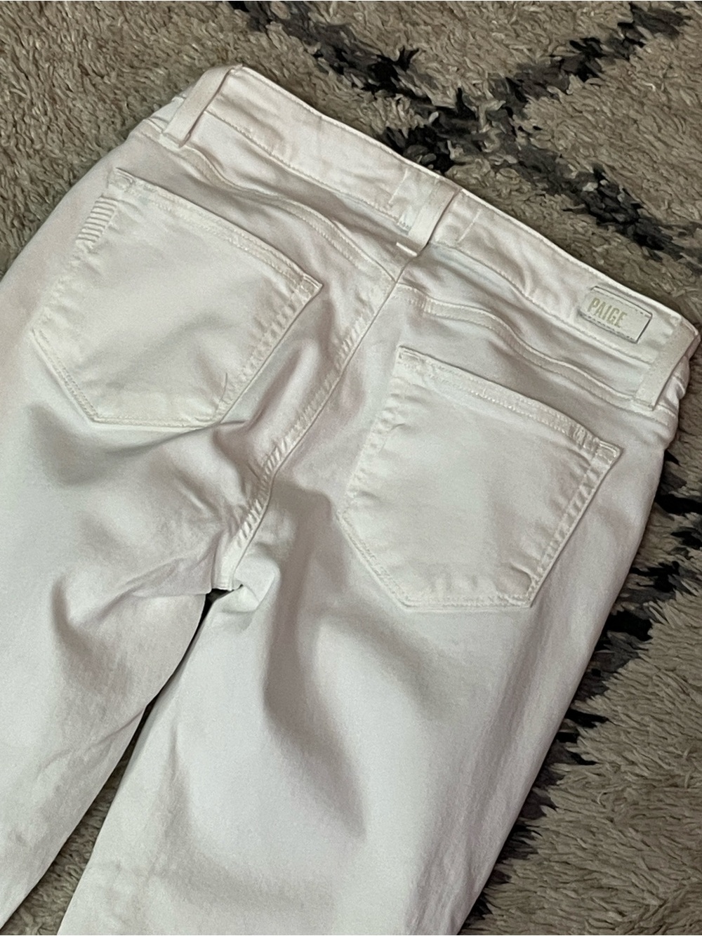 NWOT PAIGE Kylie Crop White Raw Hem Skinny Jeans Size 25 - Picture 8 of 10